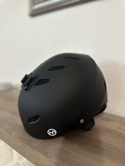 Matte Black Helmet with Camera Mount