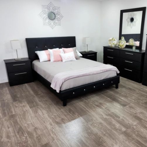 Brand New Queen Size Bedroomset With Mattress $699.financing Available Available No Credit Needed