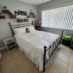 Queen Vintage iron bed Frame 