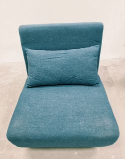 Teal Convertible Chaise Sleeper Chair 74” Long