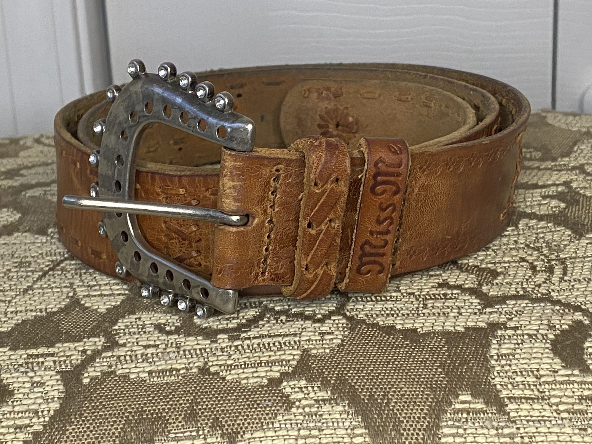 Miss Me Western Womens Leather Belt XXL