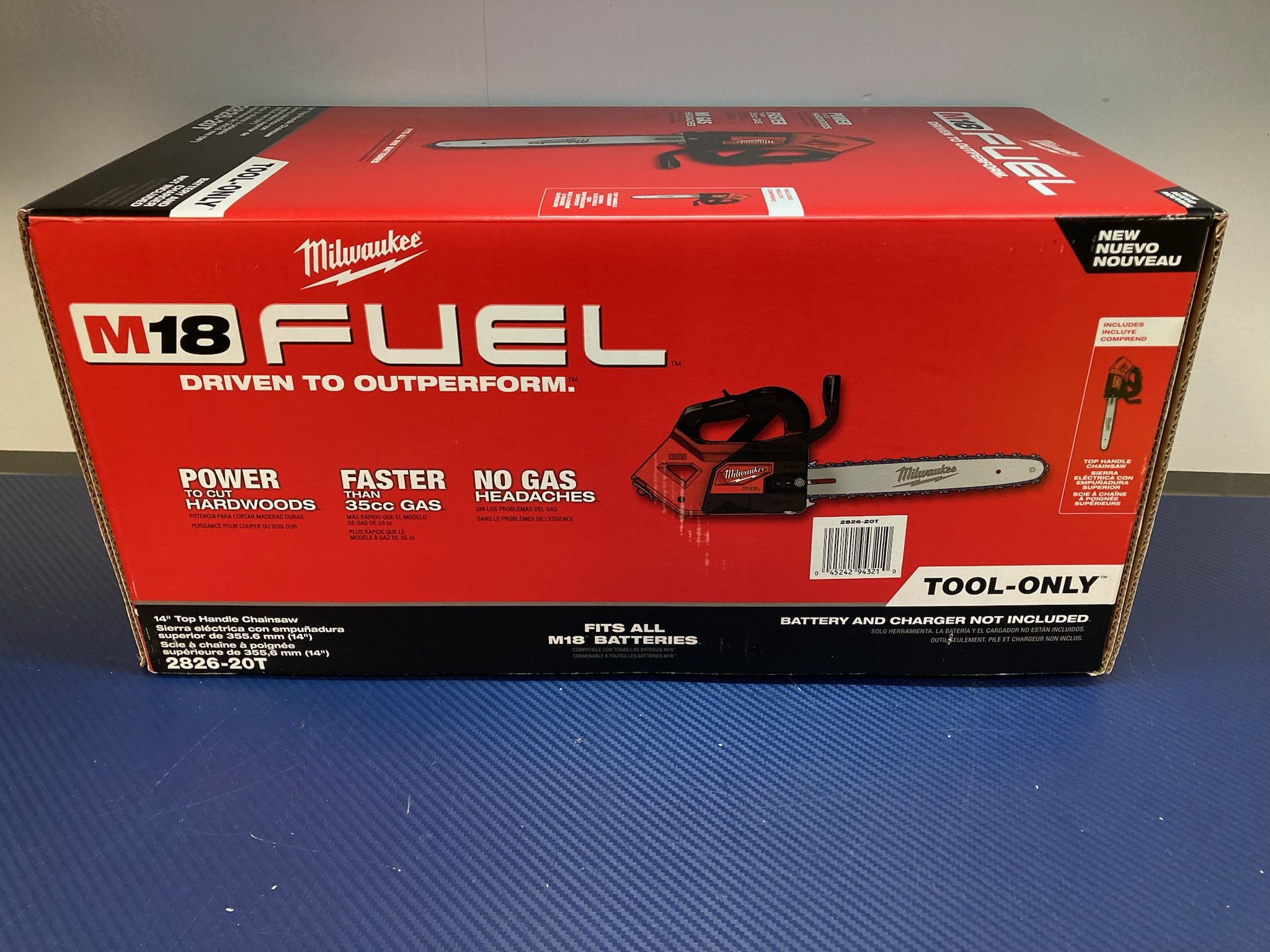 MILWAUKEE 2826-20T M18 FUEL 14" 18V Brushless Cordless Battery Top Handle Chainsaw (Tool Only)