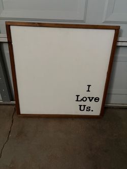 25.5” square word art picture