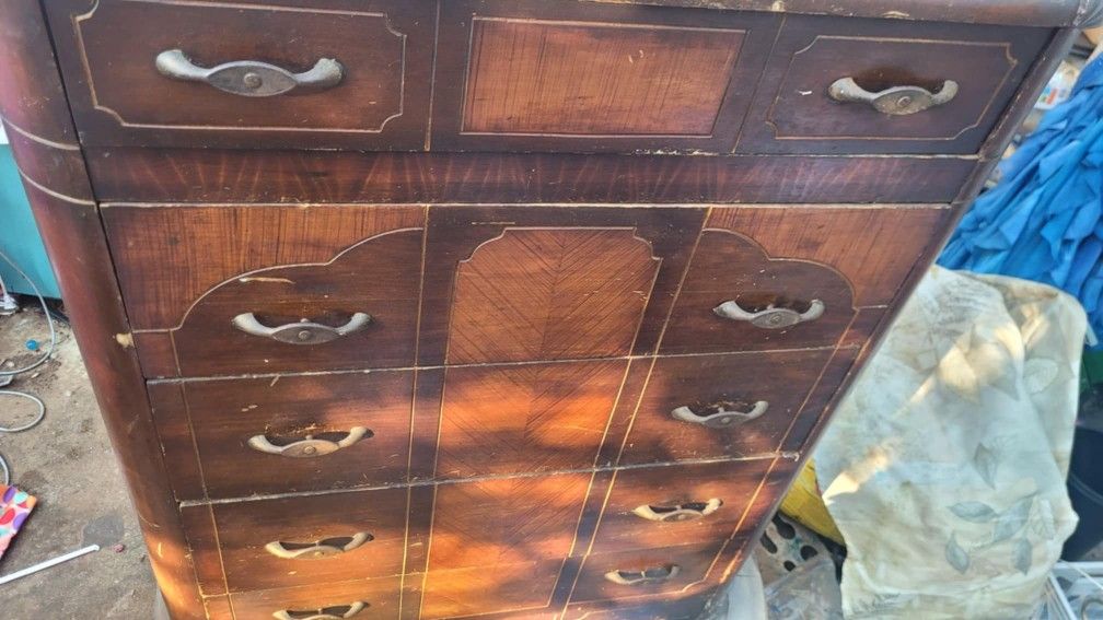 1930s art deco tallboy dresser