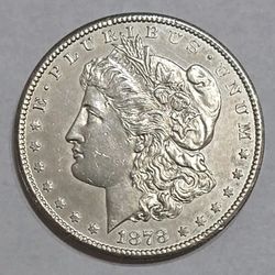 1878 CC BU/MS Morgan Silver One Dollar ORIGINAL LUSTER Carson City