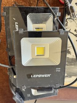 LEPOWER 20W Ip66 LED Flood Light 3 Pack