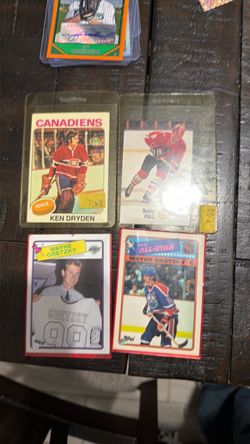 Vintage NHL Hockey Cards Lot – Gretzky, Dryden, Hull