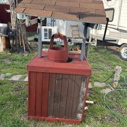 Homemade Wood Wishingwell Needs To Be Finished.