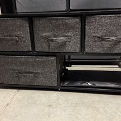 5-Drawer Fabric Storage Organizer – Black Frame