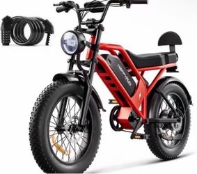 Happyrun G52 750W Electric Bike for Adults, 1500W Peak, 48V 18Ah Battery, 32MPH Max Speed, 68 Mile Range, 20"x4" Fat Tire E-Bike