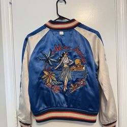 Vintage Billabong Bomber Style Embroidered Aloha Amiga Size Small
