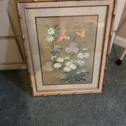 Floral Painting In Gold Frame