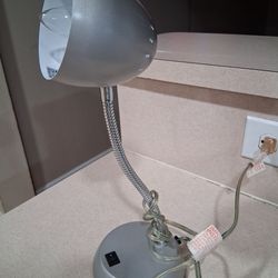 Silver desk lamp