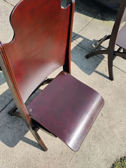Vintage cherry wood chairs 5