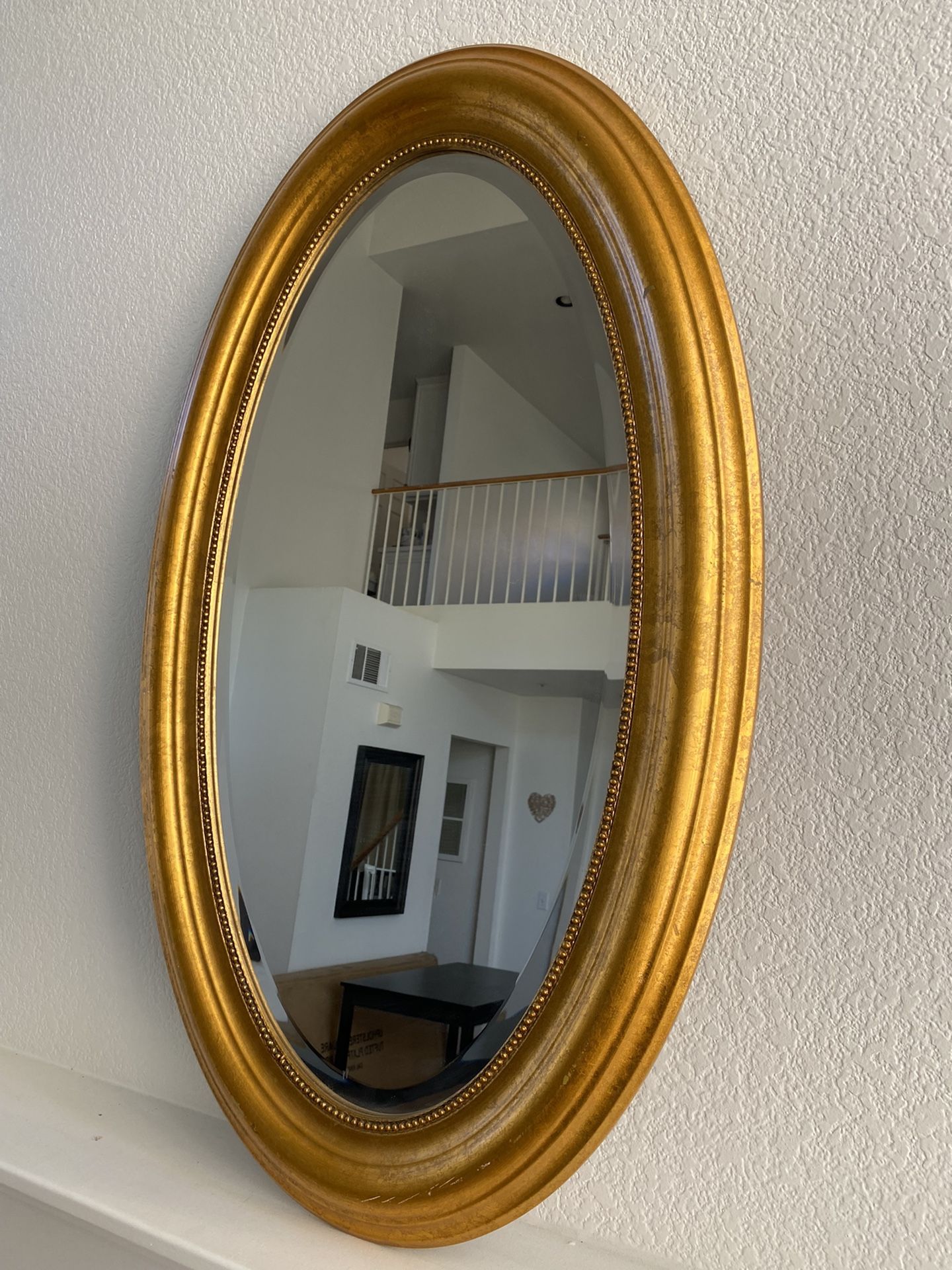 MIRROR - IKEA GOLD RIM OVAL MIRROR