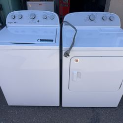 Whirlpool Washer removable agitator and Electric dryer 