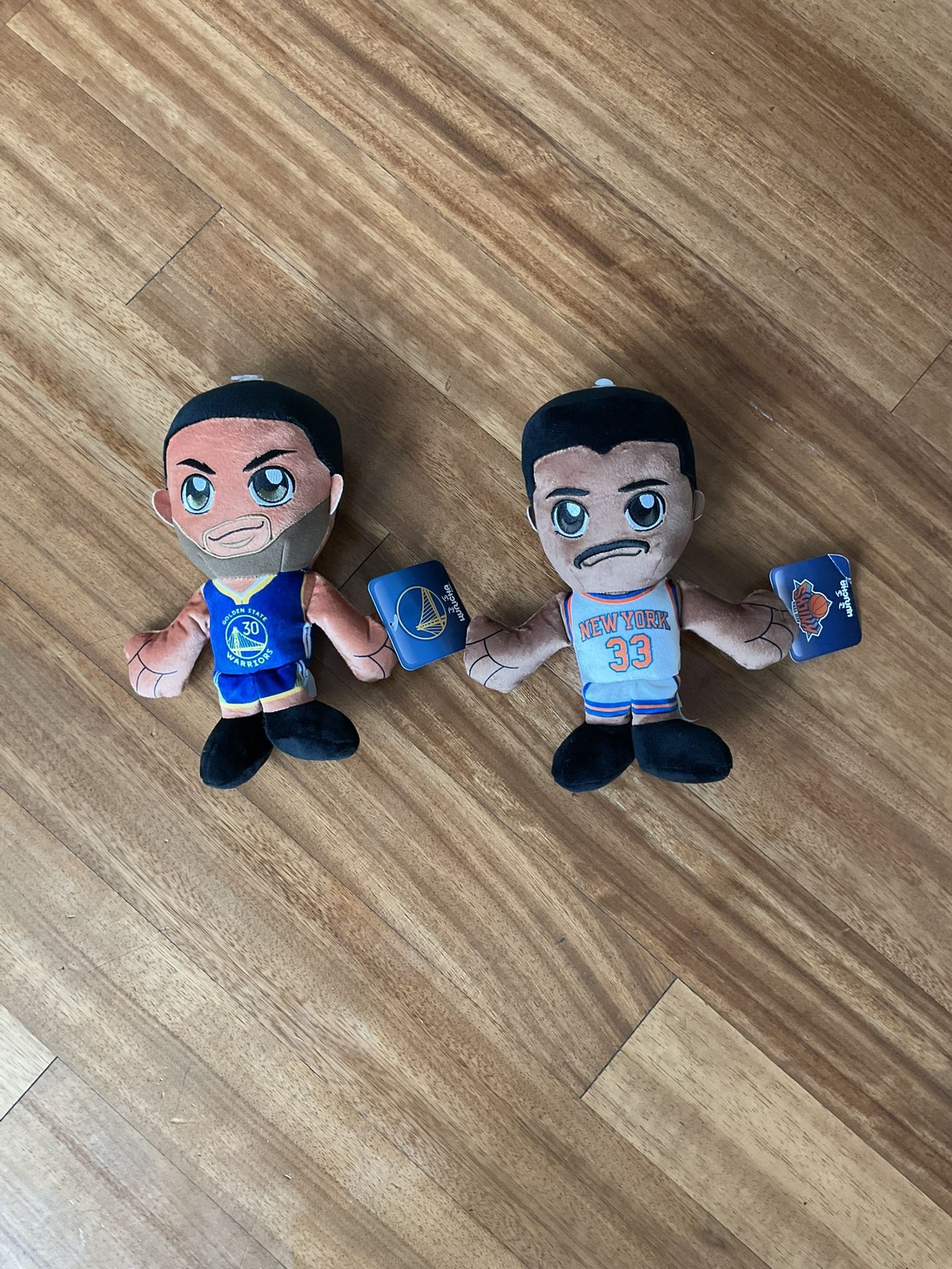 Bleacher Creatures Steph Curry And Patrick Ewing Stuffed Animals