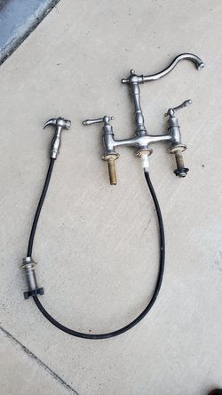 Nickel plate faucet w rinser