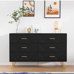 (2) Black & Gold  Dressers