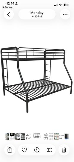 Litera metálica doble sobre matrimonial