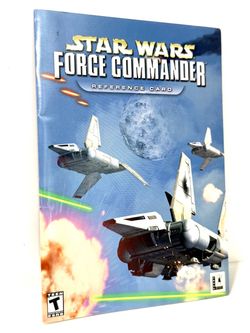 Star Wars Force Commander Reference Card PC LucasArts 2000 Original Insert