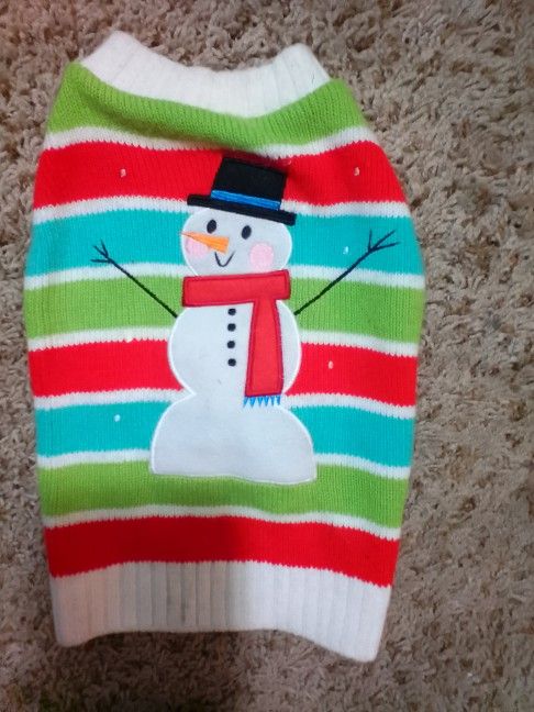 Dog Christmas Sweater Size Small