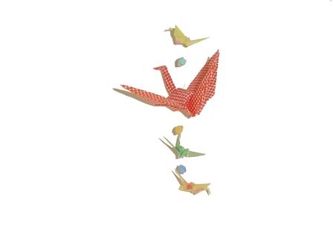 Lively Origami Cranes With Wishing Stars