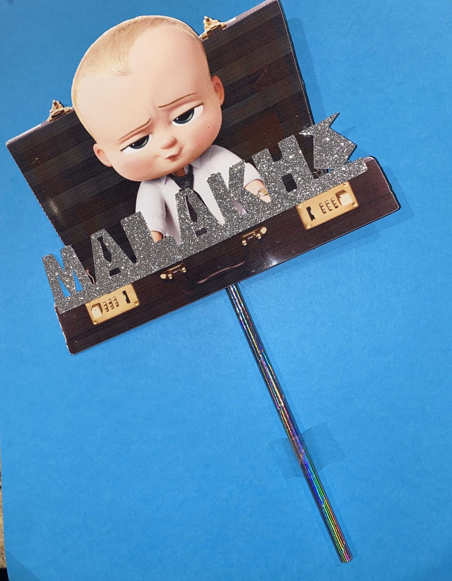 Boss Baby White Boy Cake Topper