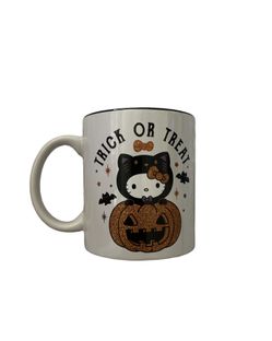 Hello Kitty Halloween Pumpkin Mug New!