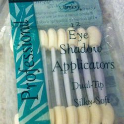 12 Eyeshadow Applicators Sponge 2 Side Brush.
