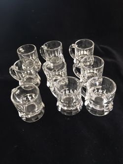 Federal Glass Child’s Toy Mugs (9-$4)
