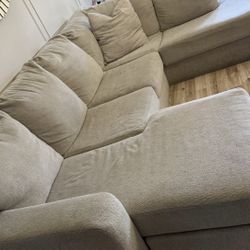 Beige/Cream/Neutral Colored U Shaped Sectional Couch