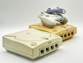 Sega Dreamcast Console Bundle (White & Yellow) Untested For Parts
