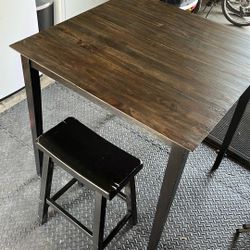 3 Feet Square Tall Table With 4 Stools 