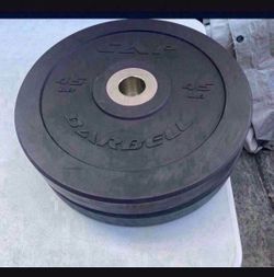 CAP 45 lb Olympic Bumper Plate, Black