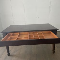 Pottery Barn 8 piece Office Furniture set. Desk, Cabinet, Filing Cabinets Espresso Brown Wood 