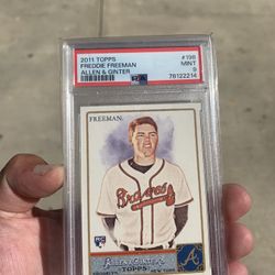 2011 Topps Freddie freeman Allen and ginter rookie PSA 9