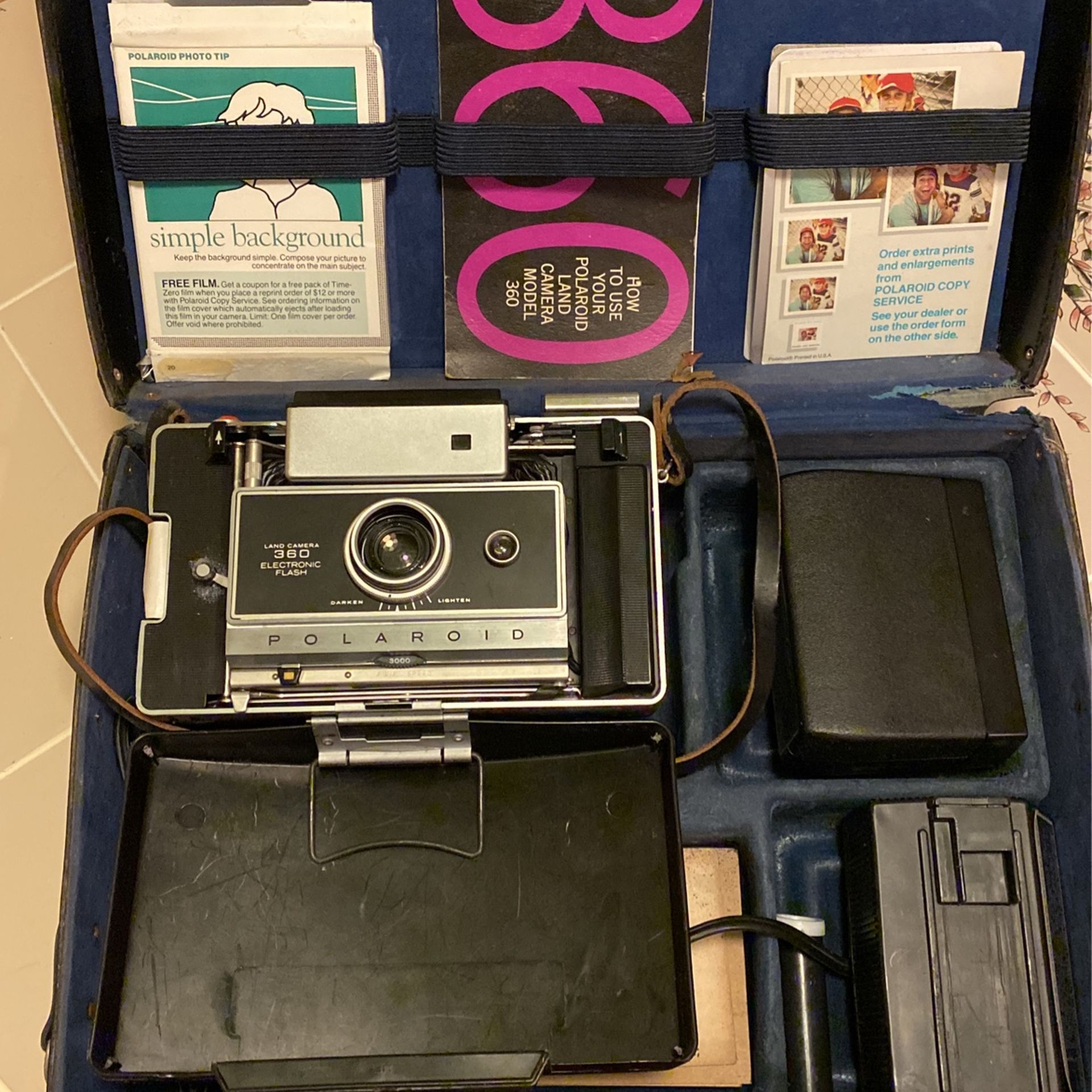 Polaroid Land 360 Film Camera Vintage 1967 Polaroid 360 Automatic