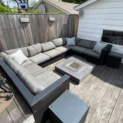 Outdoor Patio Furniture Couch Cushions And Side Table