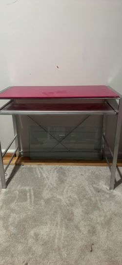 pink glass top removal table