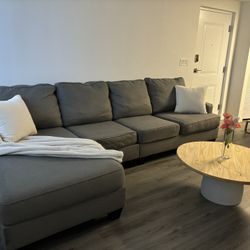 Free Delivery - Gray Sectional Sofa/Couch 