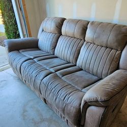 Moving Sale! Ashley Stoneland Reclining Sofa! Willing to take best offer!
