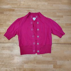 pink cropped blouse top