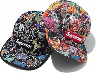 Supreme AOI embroidered camp Caps