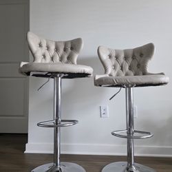 Counter Height Adjustable Swivel Barstools