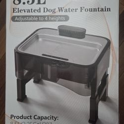 Adjuestable elevated dog water fountain
