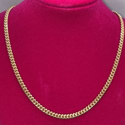Thick 22” 925 Silver Chain With Gold Over