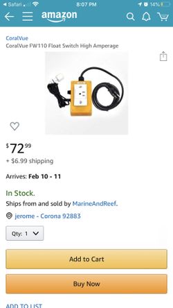 Coralvue float switch for ato