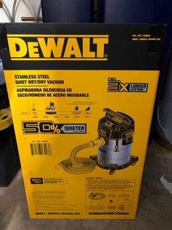 🔥 NEW DEWALT 8-Gallon Stainless Steel Quiet Wet/Dry Shop Vacuum – 50% Quieter – Sealed 🔥