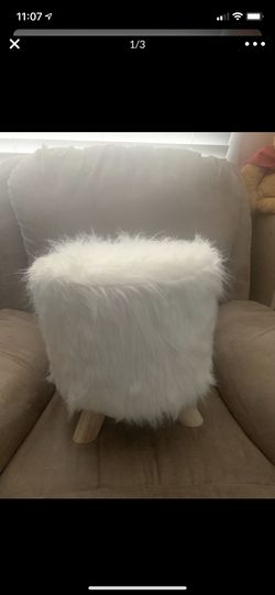 Faux Fur Stool